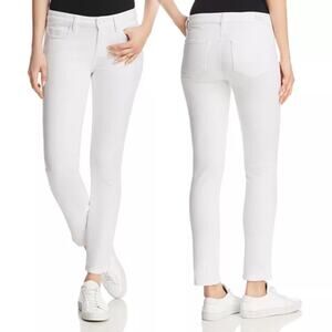 Paige Skinny White Jeans Mid-Rise Skyline Skinny Optic White Size 29